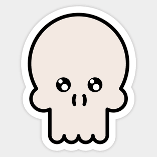 Skull Big Face Costume Funny Halloween Sticker